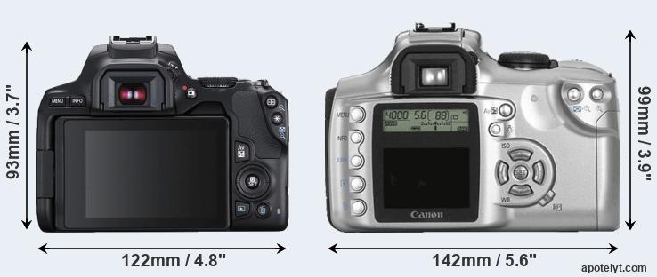 Triatleet paars huid Canon 250D vs Canon 300D Comparison Review