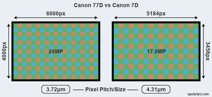 Canon 77D vs 7D Comparison Review