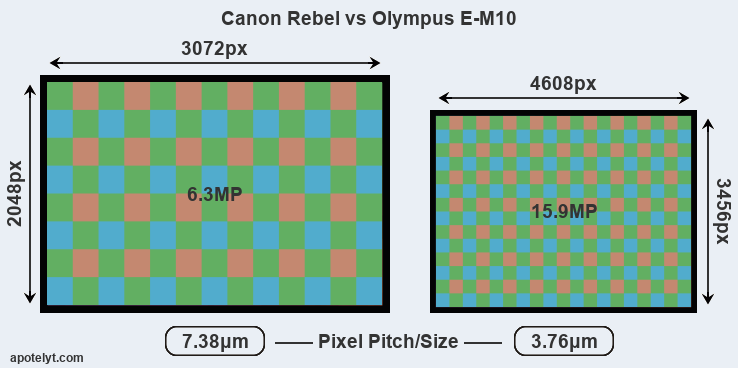 Rebel versus E-M10 MP