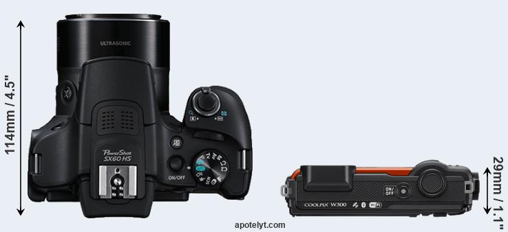 Compare SX60 versus W300 top