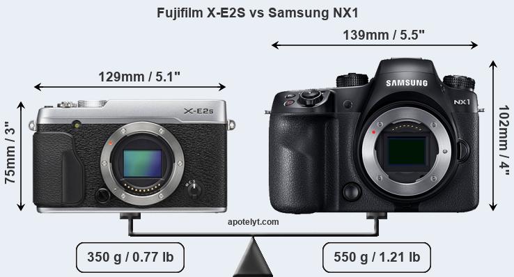 Size Fujifilm X-E2S vs Samsung NX1