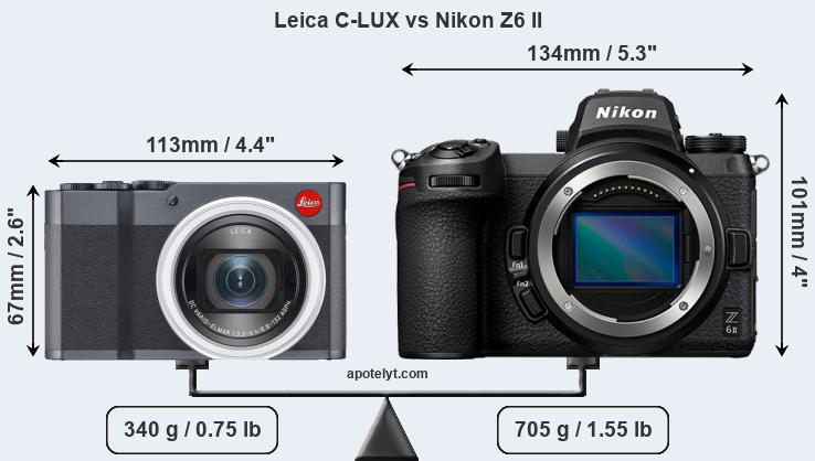 Size Leica C-LUX vs Nikon Z6 II