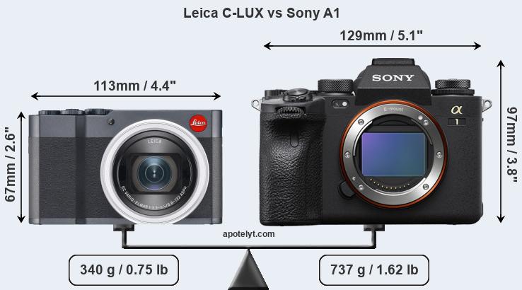 Size Leica C-LUX vs Sony A1