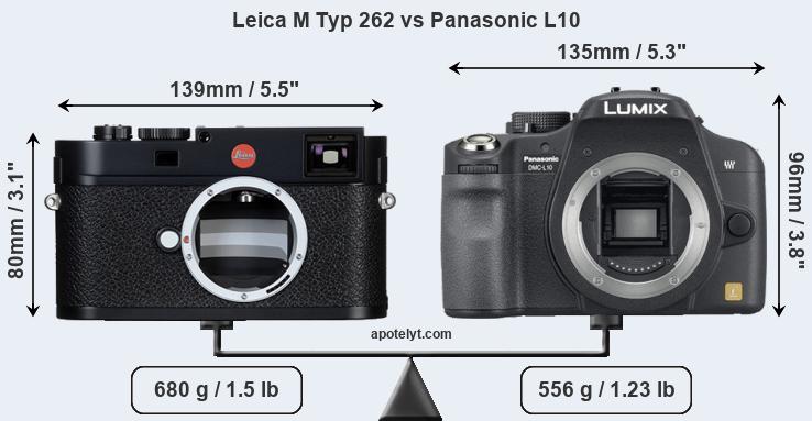 Size Leica M Typ 262 vs Panasonic L10