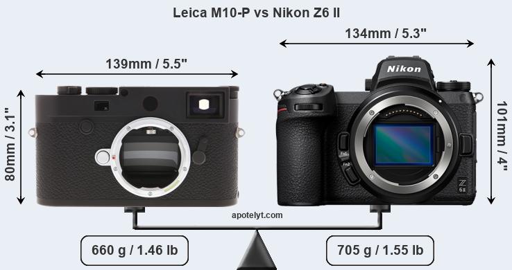 Size Leica M10-P vs Nikon Z6 II