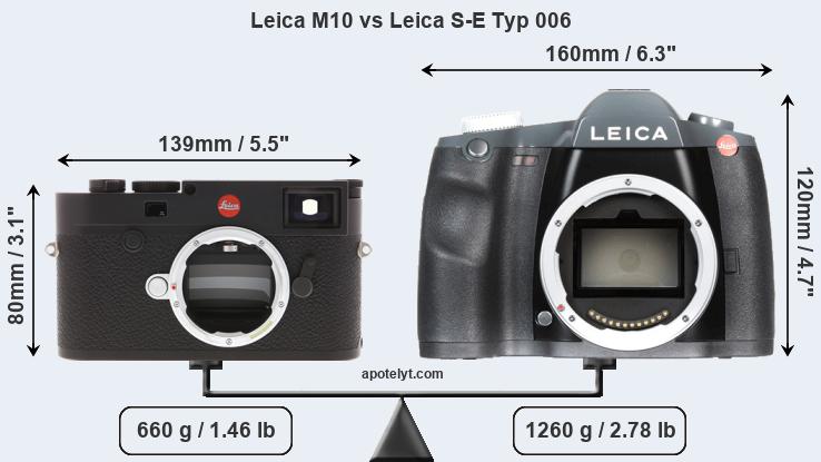 Size Leica M10 vs Leica S-E Typ 006