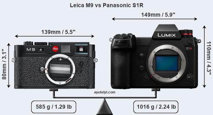 Size Leica M9 vs Panasonic S1R
