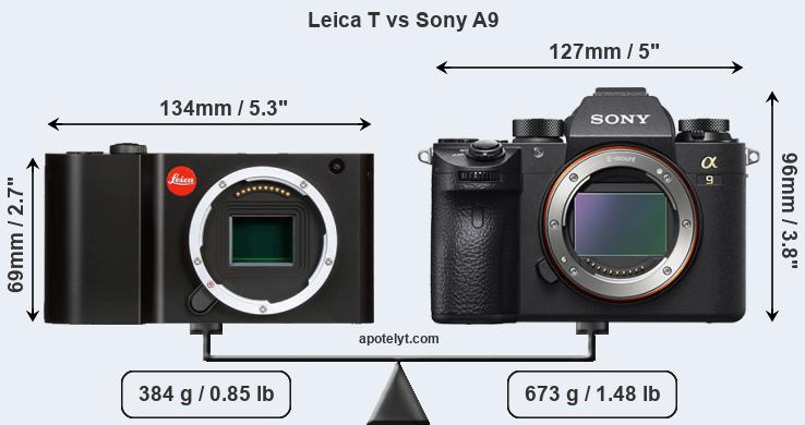 Size Leica T vs Sony A9