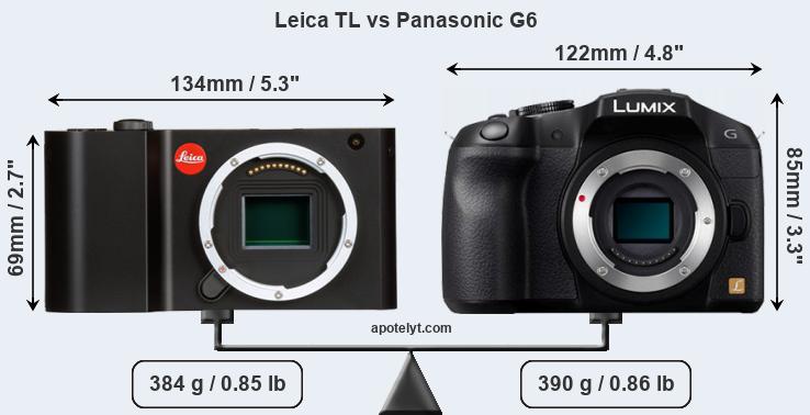 Size Leica TL vs Panasonic G6