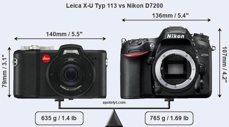 Hoogte Kansen verrassing Leica X-U Typ 113 vs Nikon D7200 Comparison Review
