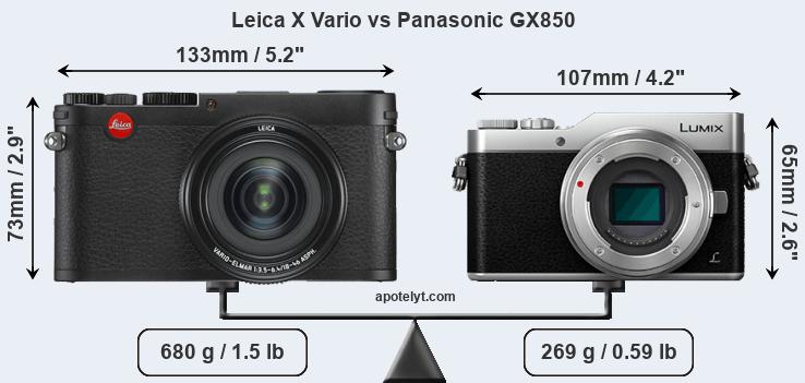Size Leica X Vario vs Panasonic GX850