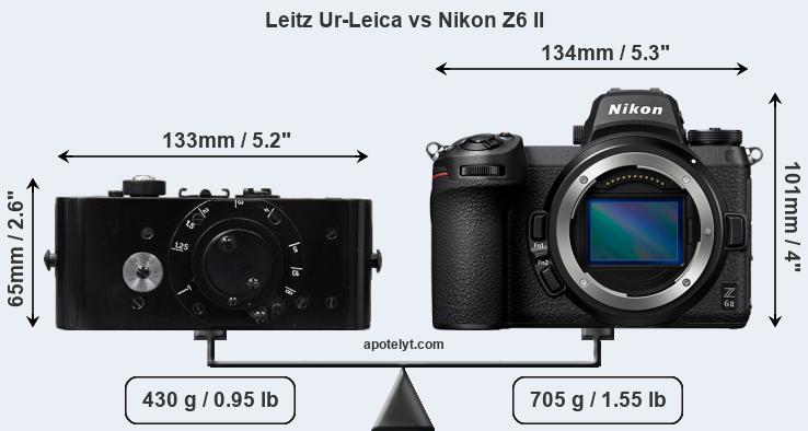 Compare Leitz Ur-Leica vs Nikon Z6 II