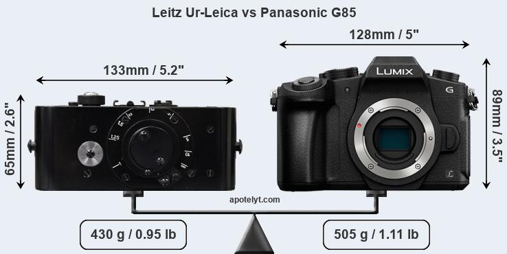 Compare Leitz Ur-Leica vs Panasonic G85