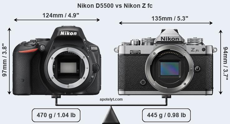 Nikon D5500 vs Nikon Z fc Comparison Review