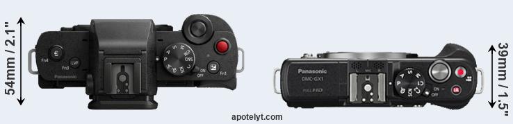 Compare G100 versus GX1 top