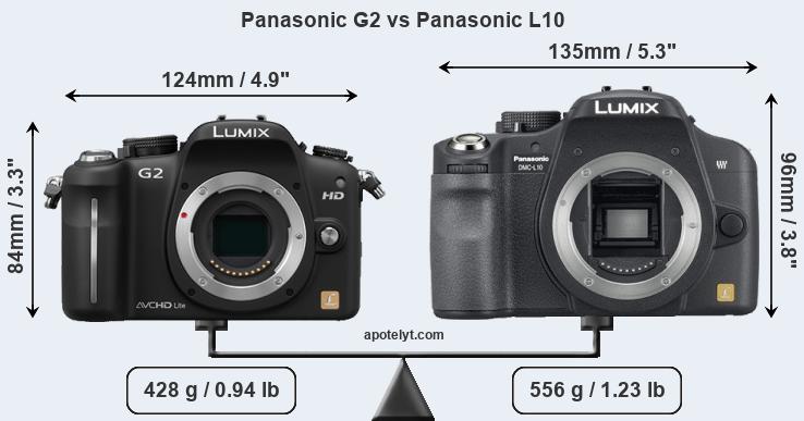 Size Panasonic G2 vs Panasonic L10