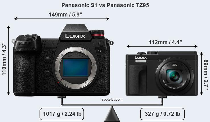 Size Panasonic S1 vs Panasonic TZ95