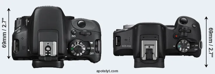 Compare 100D versus R50 top