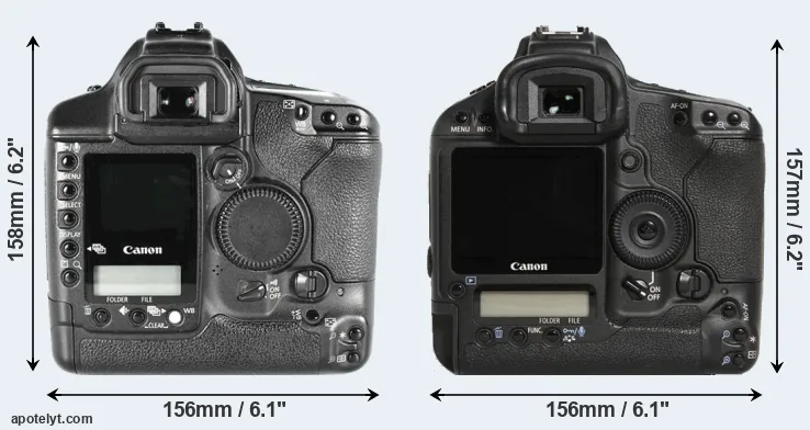 Comparison 1D Mark II or 1D Mark III rear