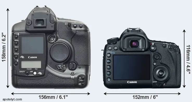 Comparison 1D or 5D Mark III rear