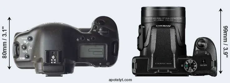 Compare 1D versus B600 top