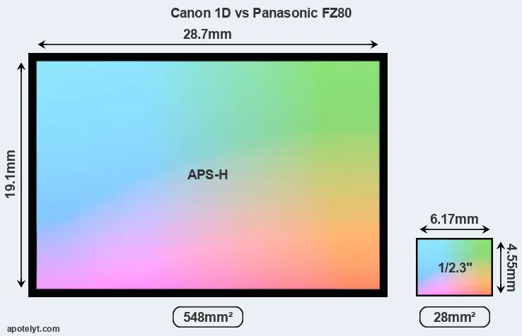 Canon 1D and Panasonic FZ80 sensor measures