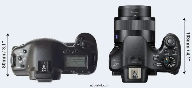 Compare 1D versus HX400V top