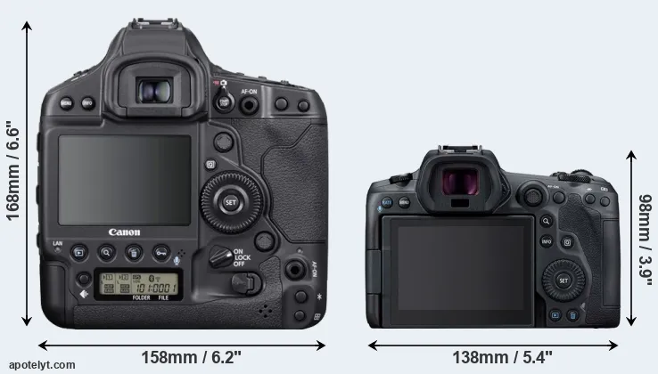 Comparison 1DX Mark III or R5 rear