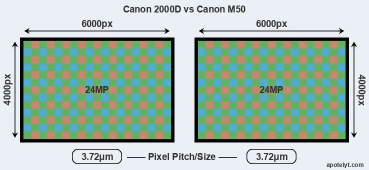 2000D versus M50 MP