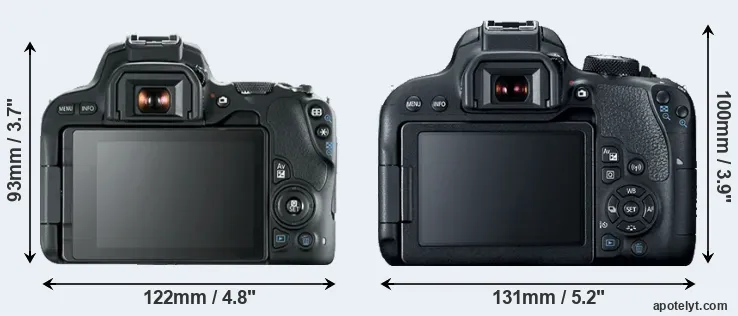 Comparison 200D or 800D rear