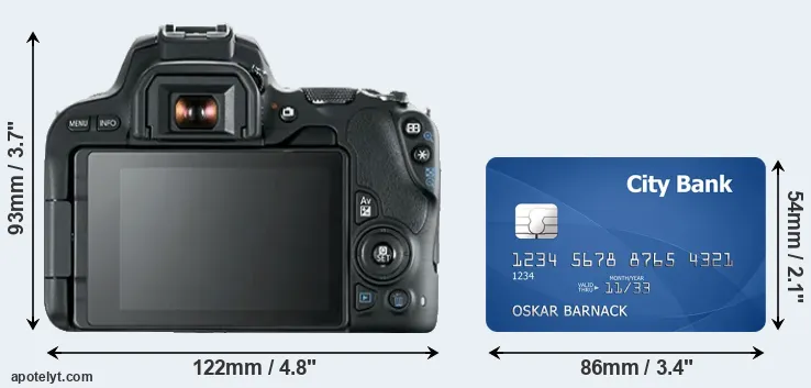200D and credit card rear side