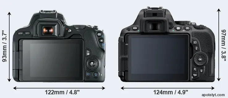 Comparison 200D or D5500 rear