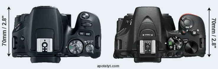Compare 200D versus D5500 top