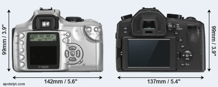 Comparison 300D or V-LUX Typ 114 rear