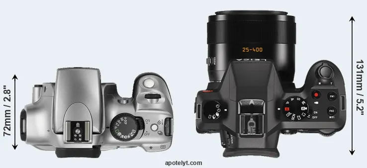 Compare 300D versus V-LUX Typ 114 top