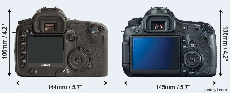 Comparison 30D or 60D rear