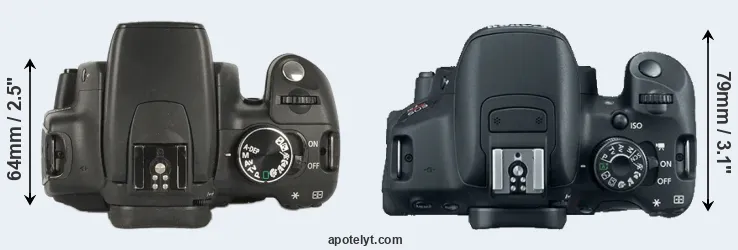Compare 350D versus 700D top