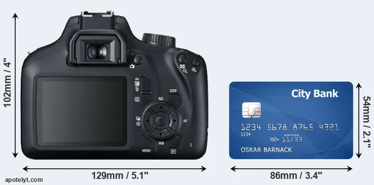 4000D and credit card rear side