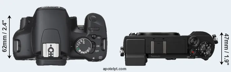 Compare 450D versus GX9 top