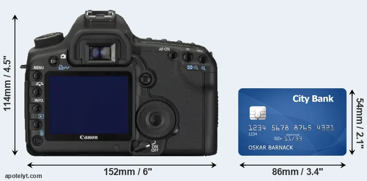 5D Mark II and credit card rear side