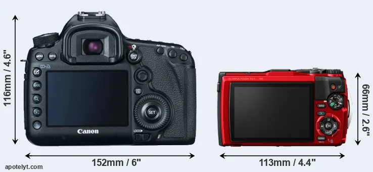 Comparison 5D Mark III or TG-6 rear