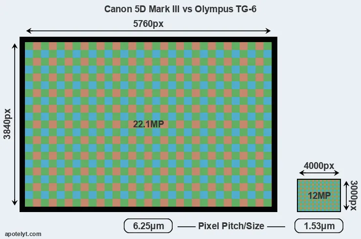 5D Mark III versus TG-6 MP