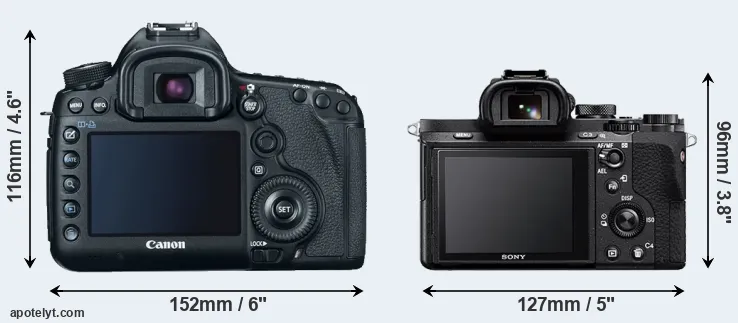 Comparison 5D Mark III or A7 II rear