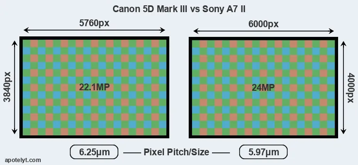 5D Mark III versus A7 II MP