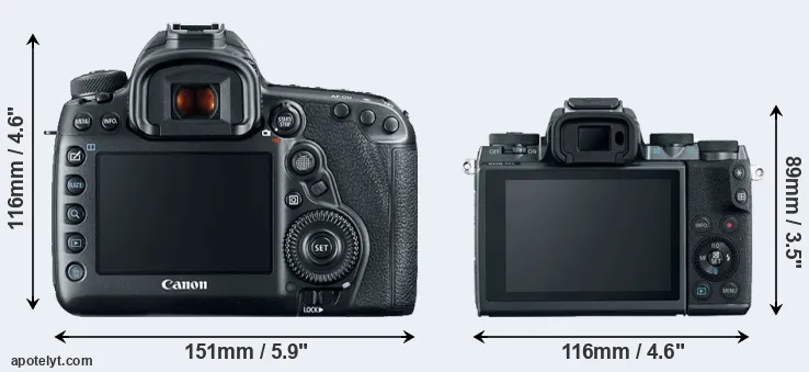 Comparison 5D Mark IV or M5 rear