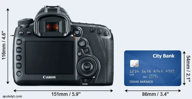 5D Mark IV and credit card rear side