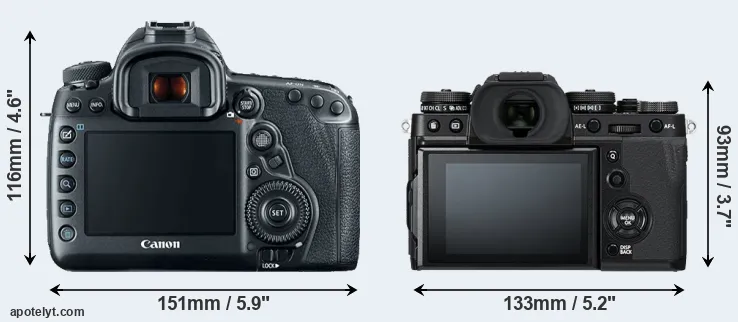 Comparison 5D Mark IV or X-T3 rear