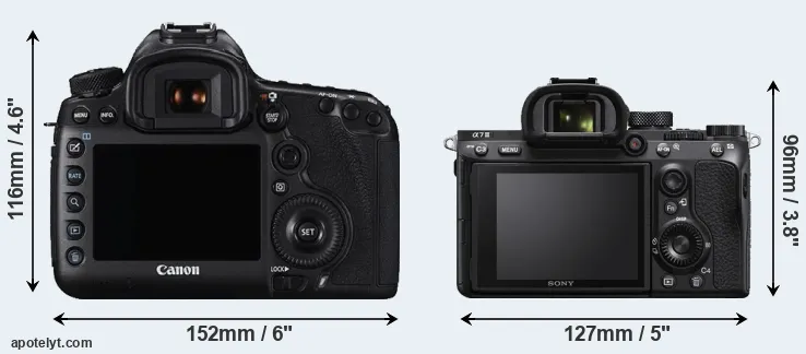 Comparison 5DS R or A7 III rear