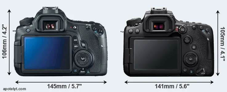 Comparison 60D or 90D rear