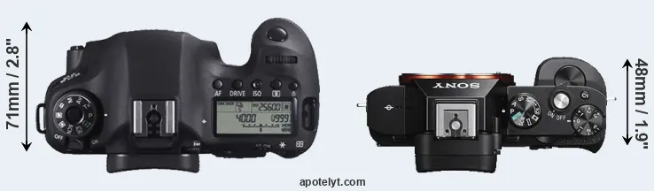 Compare 6D versus A7S top